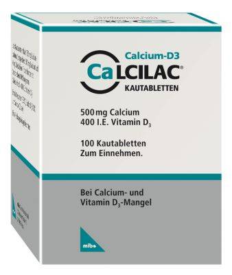 CALCILAC Kautabletten 500 mg/400 I.E.