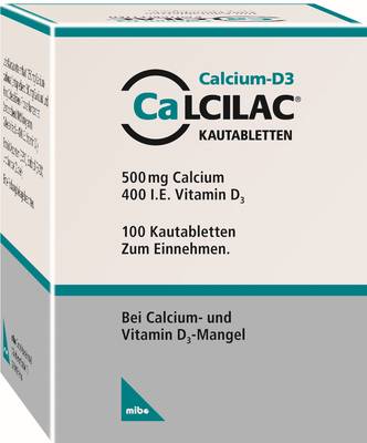 CALCILAC Kautabletten 500 mg/400 I.E.